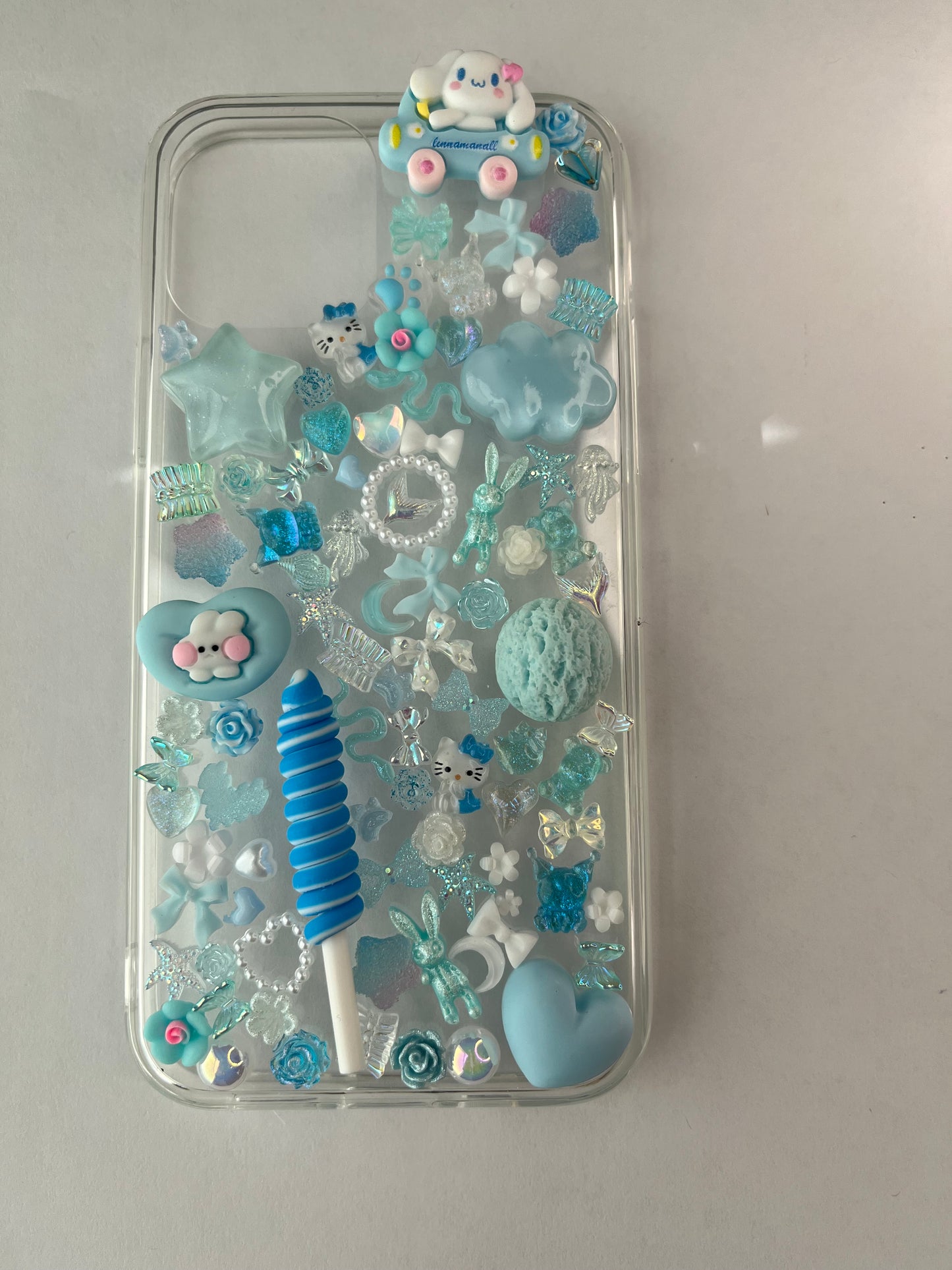 Custom Light Blue iPhone Case - Personalized Name Option - Fits iPhone 11 to 15 Pro Max The Rising Sun 723