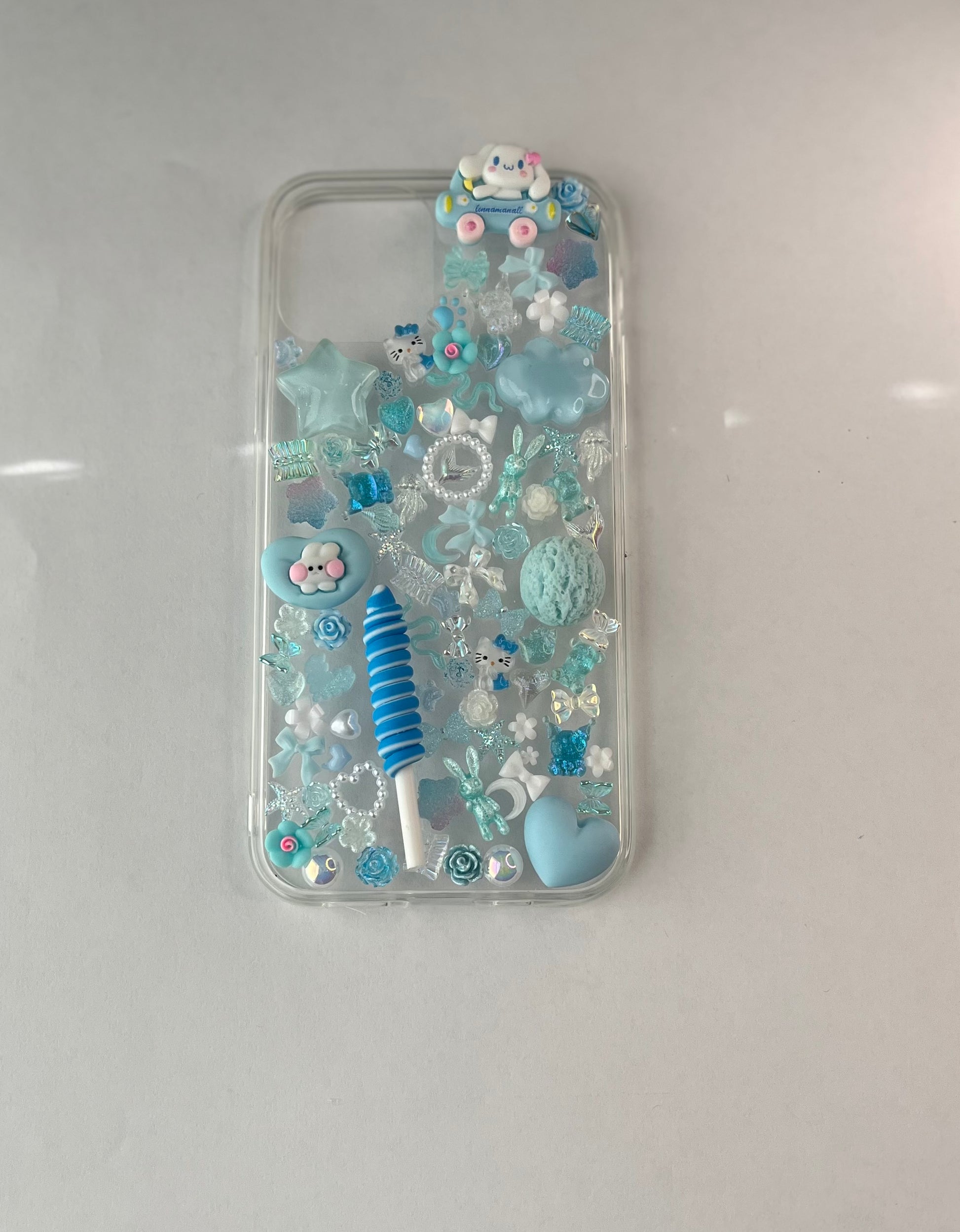 Custom Light Blue iPhone Case - Personalized Name Option - Fits iPhone 11 to 15 Pro Max The Rising Sun 723